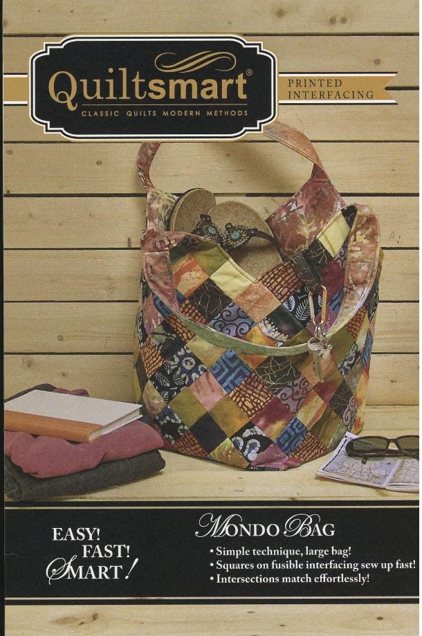 Quiltsmart Bag Interfacing Only: Mondo, Midi, Bitty Sizes; No Instructions Included