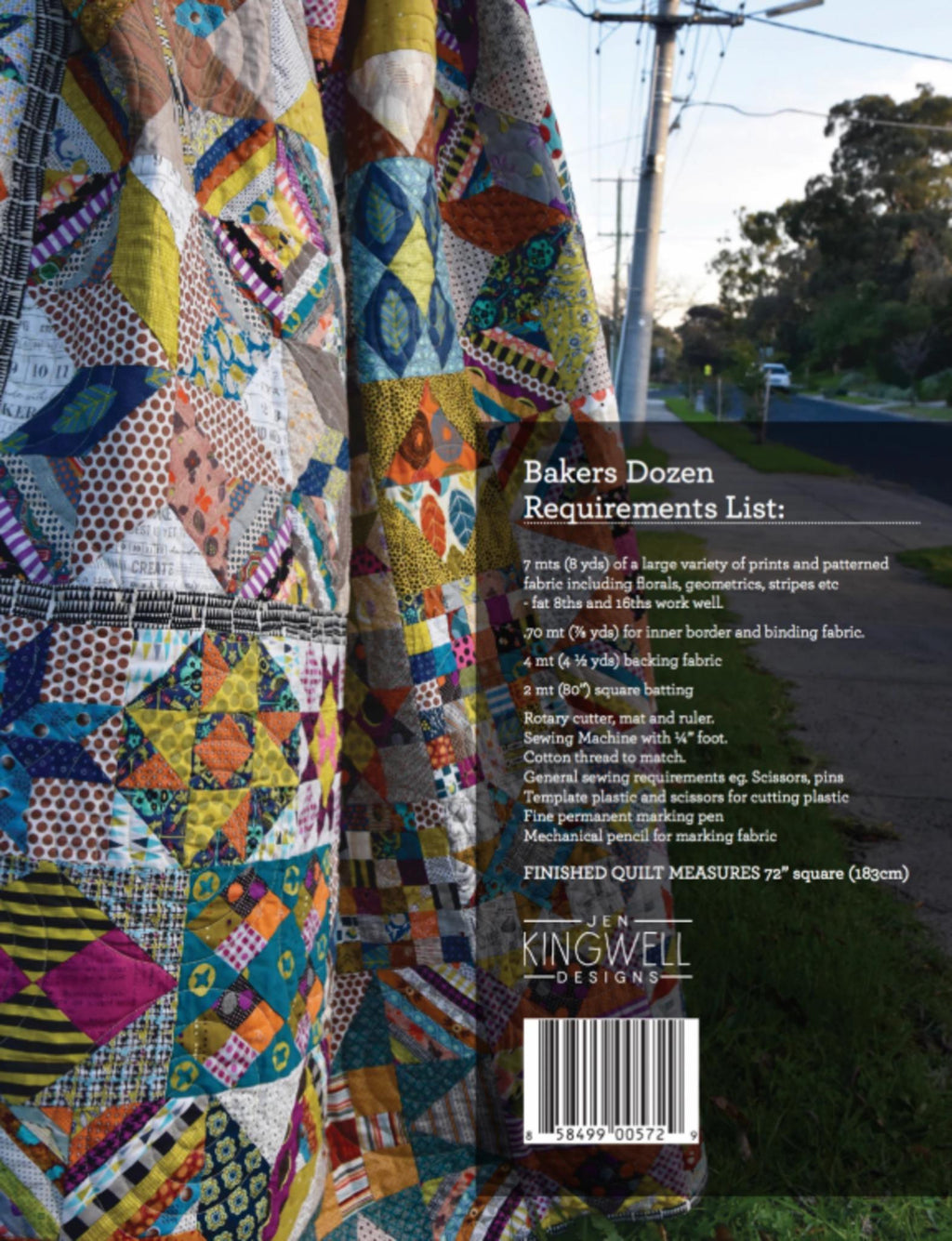 Bakers Dozen Quilt Pattern by Jen Kingwell - 71.5" square