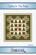Cabins in the Trees Quilt Pattern by from Bound To Be Quilting- 85" x 85"