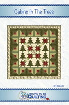 Cabins in the Trees Quilt Pattern by from Bound To Be Quilting- 85" x 85"