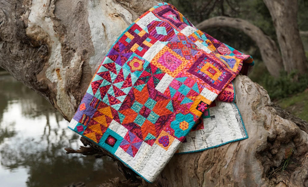 Boho Heart Pattern Booklet by Jen Kingwell Natalie Bird - Finished size 68" x 80"