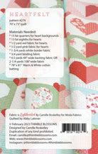 Heartfelt Quilt Pattern From Thimble Blossoms by Camille Roskelley - 70" x 73"