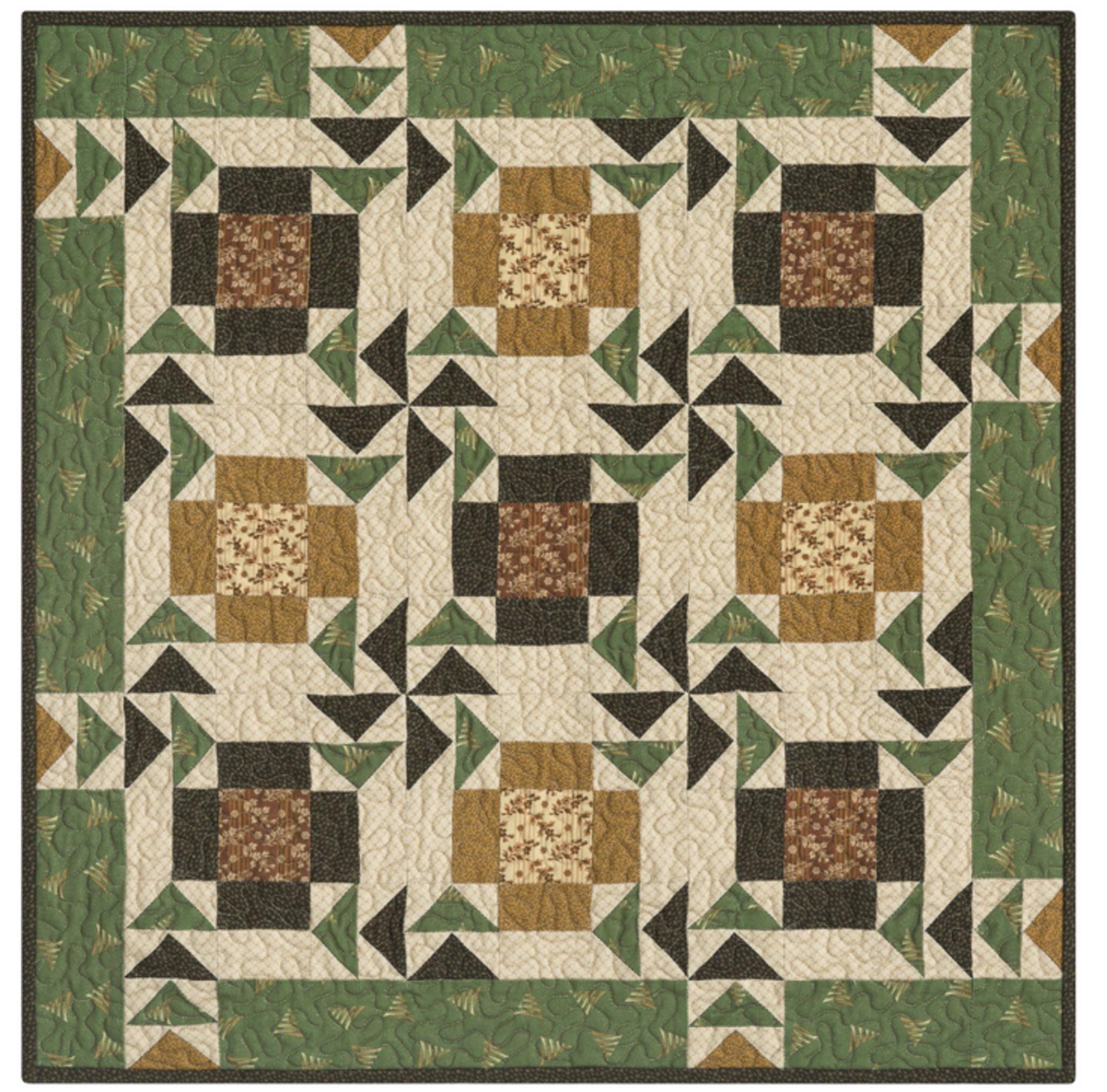 Hilltop Helpers Quilt Kit from the Life on the Ridge Fabric Collection designed by Julie Letvin - finished size 22.5 x 22.5