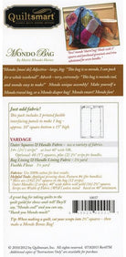 Quiltsmart Bag Interfacing Only: Mondo, Midi, Bitty Sizes; No Instructions Included