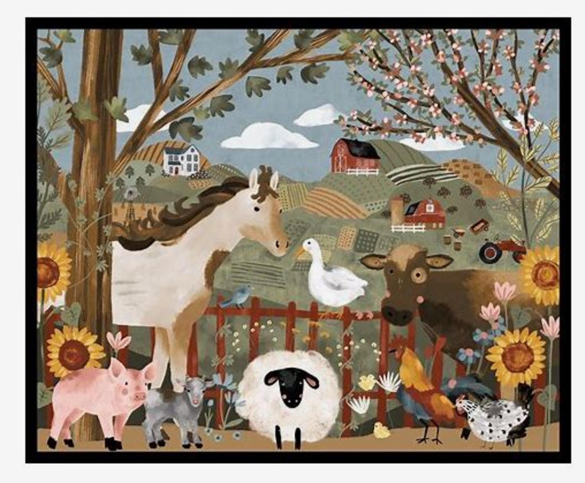 Farm Country Panel from Blank Quilting Corporation = approximated 35" x 42"