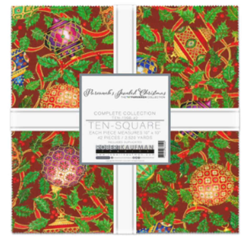 Parvaneh's Jeweled Christmas 10" squares Layer Cake 42pcs from The Parvaneh Collection
