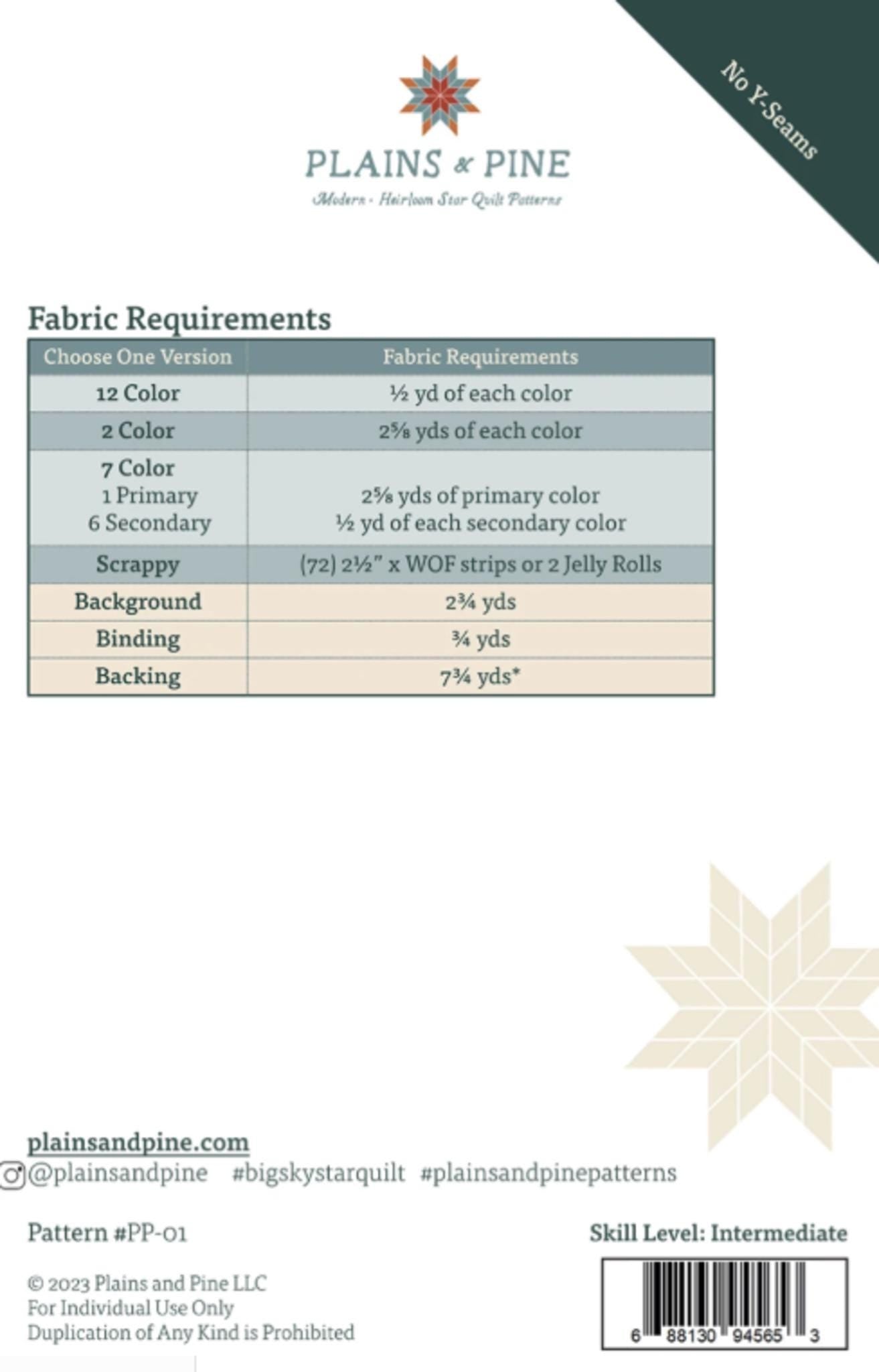 Lone Star Quilt Kit  Ombre Star Quilt  Jennifer Sampou SKY Fabrics  Big Sky Stars  Plains & Pine Pattern  85" Quilt Kit