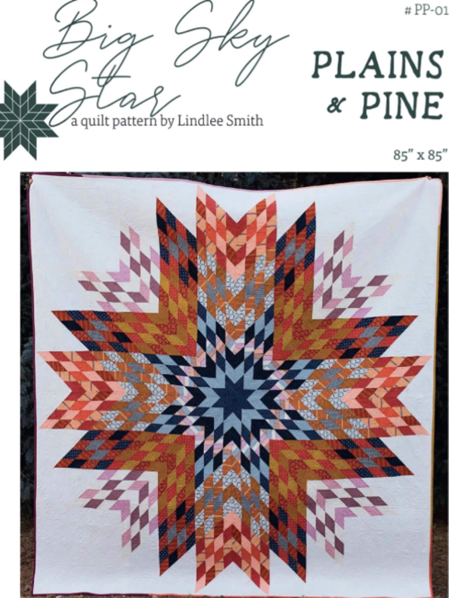 Lone Star Quilt Kit  Ombre Star Quilt  Jennifer Sampou SKY Fabrics  Big Sky Stars  Plains & Pine Pattern  85" Quilt Kit