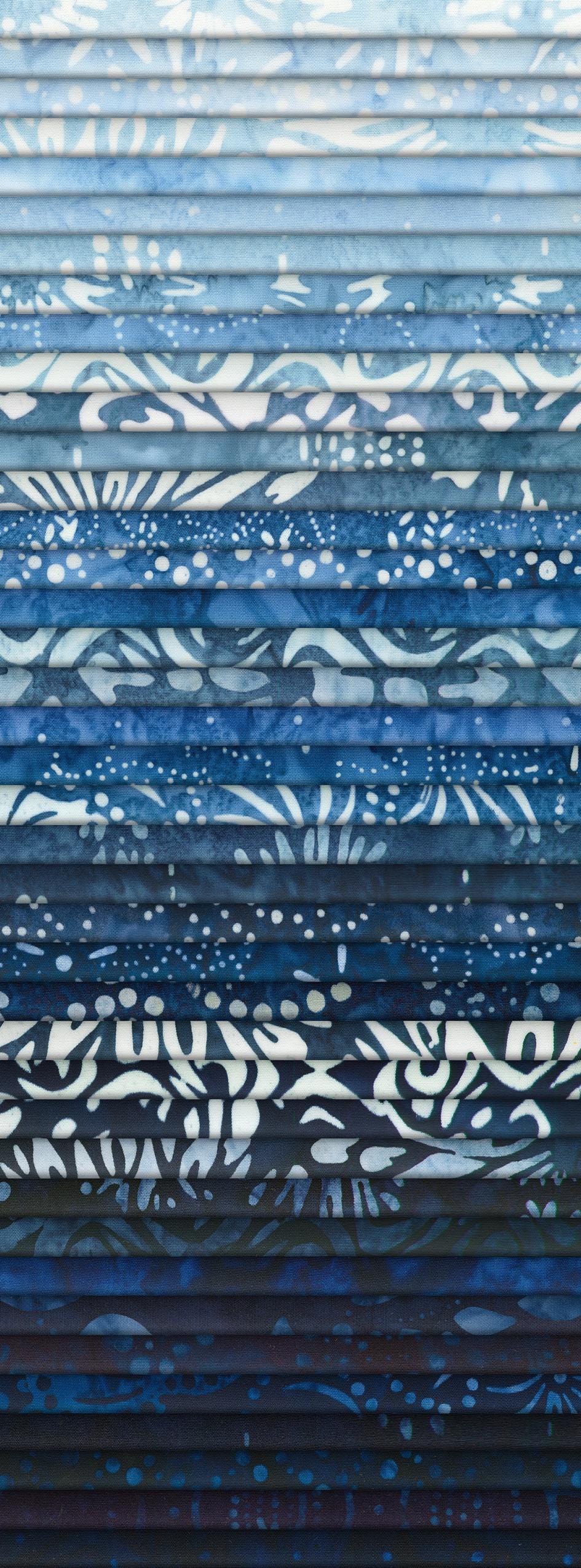 Kasuri Fat Quarter Bundle: Artisan Batiks by Lunn Studios - Complete collection of 34 pieces