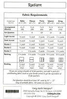 Radiant Quilt Pattern by Daniela Stout from Cozy Quilt Designs includes 5 sizes