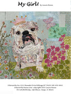 My Girl Bulldog Collage Quilt Pattern by Laura Heine - Finished size approximately 24" w x 24" h