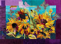 Facing the Sun-Sunflower Collage Quilt Pattern by Laura Heine (44x32 inches)
