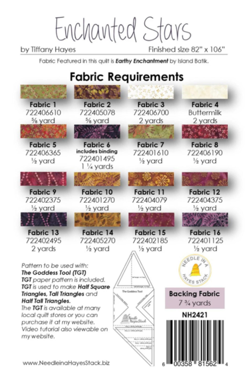 Enchanted Stars Quilt Pattern by Tiffany Hayes - 82" x 106"