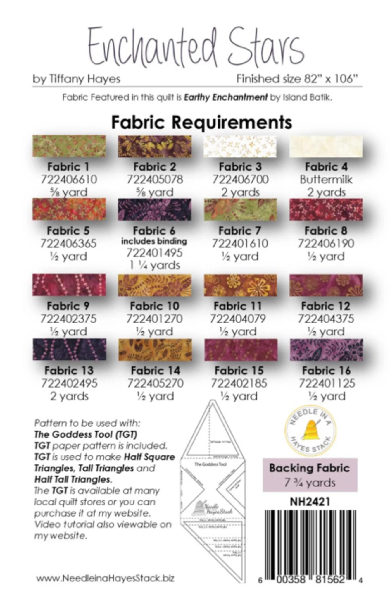 Enchanted Stars Quilt Pattern by Tiffany Hayes - 82" x 106"