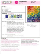 Tula Pink's Bloomers Quilt Pattern & Paper Piece Pack (68" x 74")
