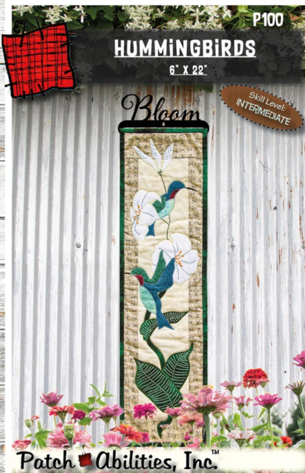 Hummingbirds Wall Hanging from Patch Abilities - 6" x 22"