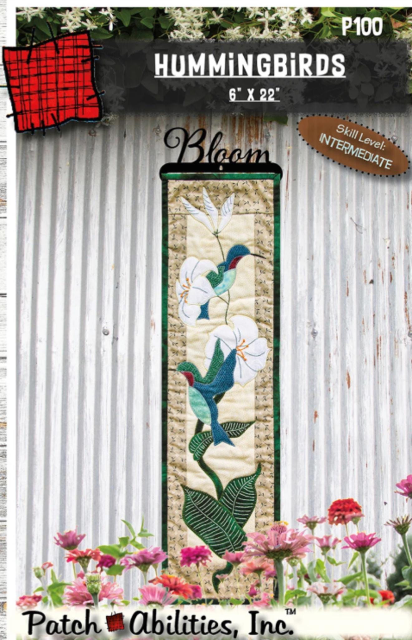 Hummingbirds Wall Hanging from Patch Abilities - 6" x 22"