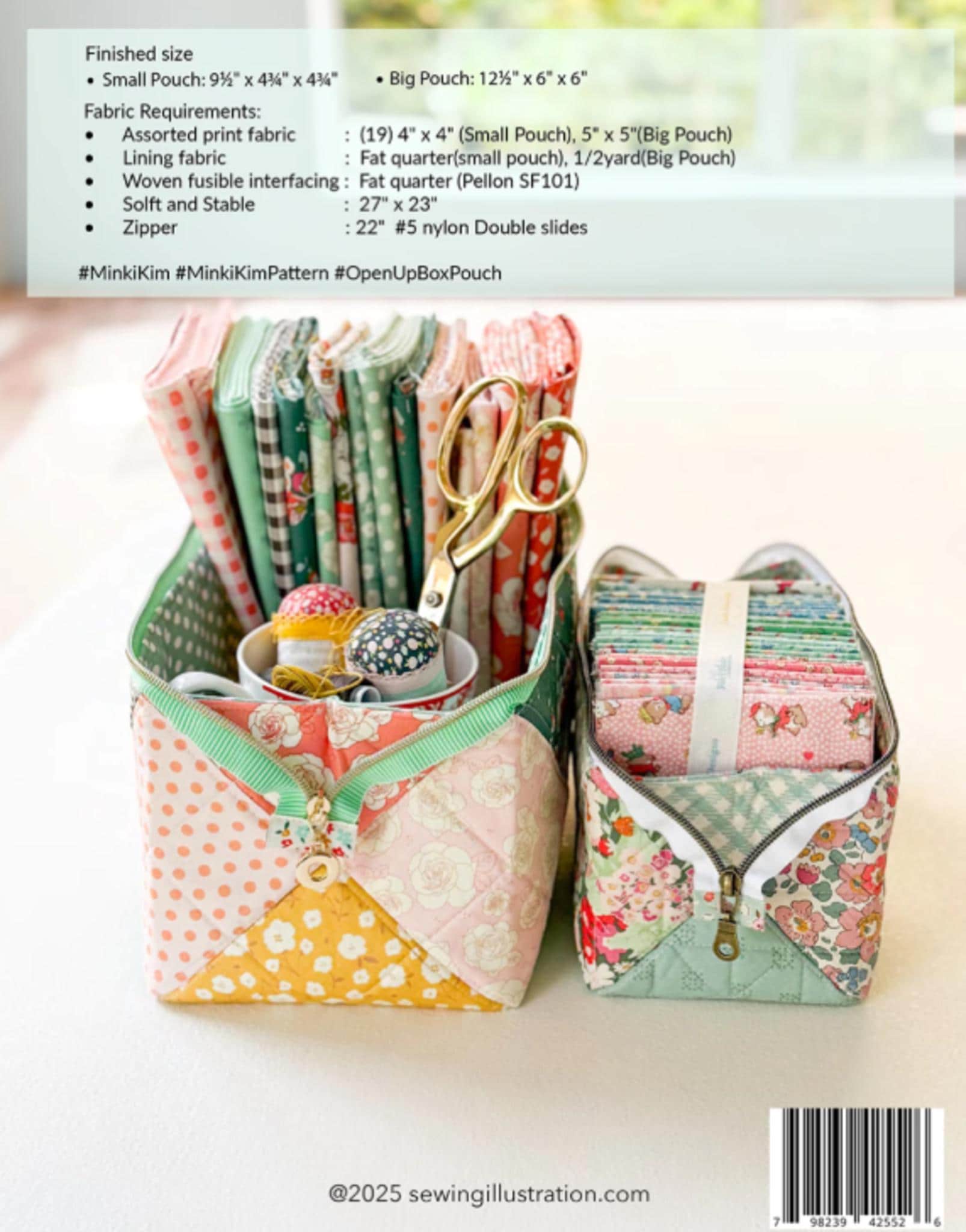 Box It Up Pouch Pattern by Minki Kim