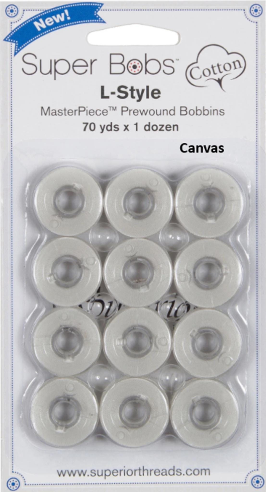Super Bobs Cotton L-Style Bobbin from Superior Threads - 12 Count, 70 yards each