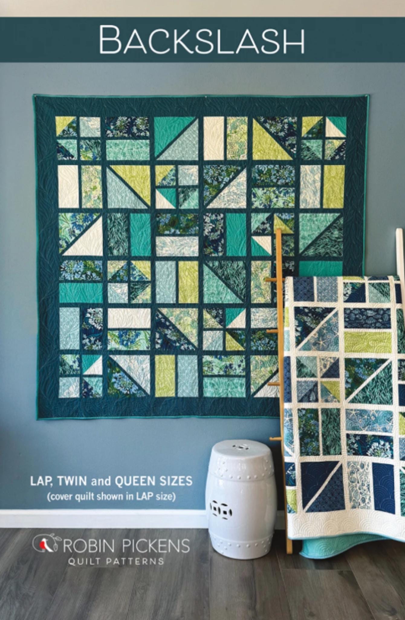 Backslash Quilt Pattern by Robin Pickens - 3 sizes; Layer Cake friendly