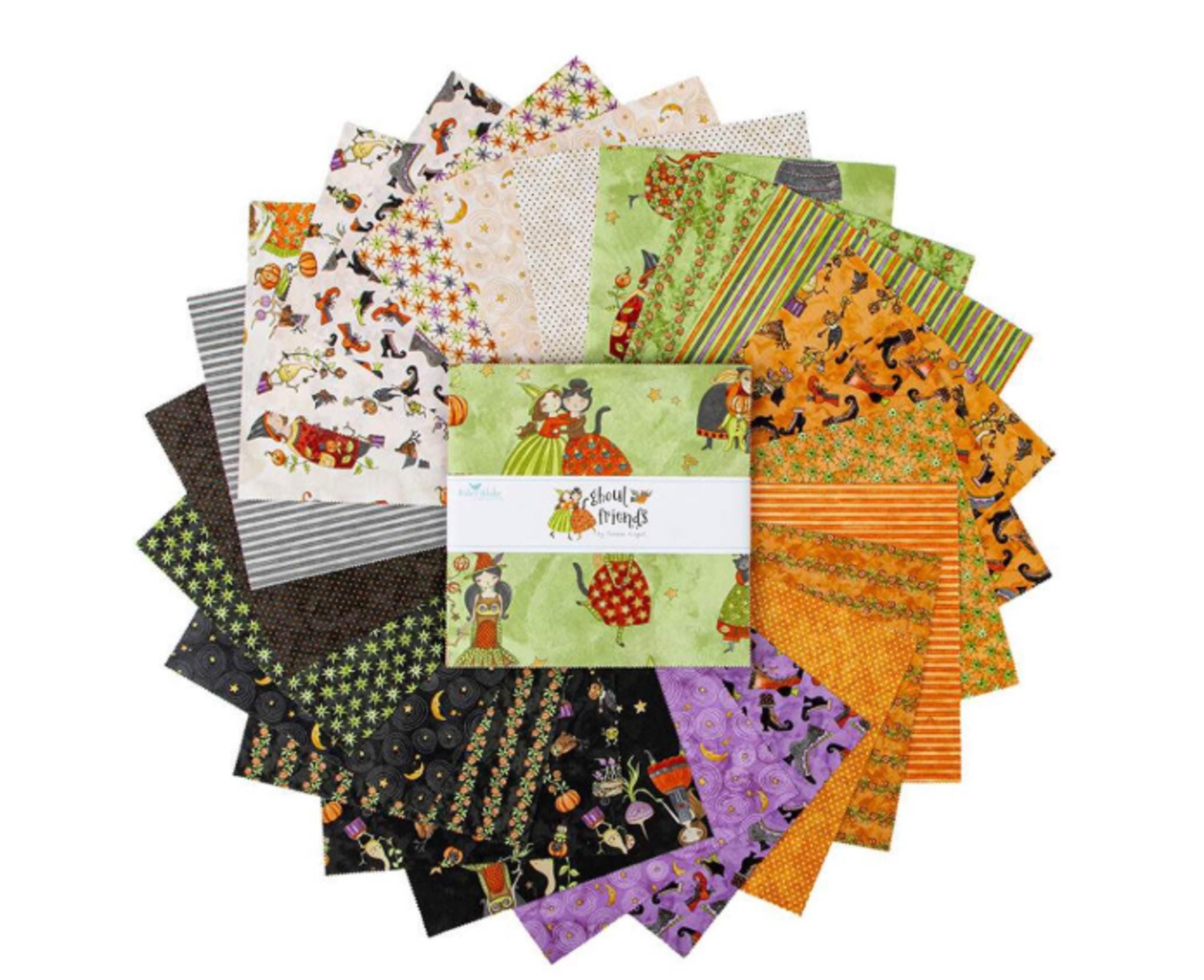 Ghoul Friends Layer Cake 10" squares from Riley Blake Designs - includes duplicates 42pcs