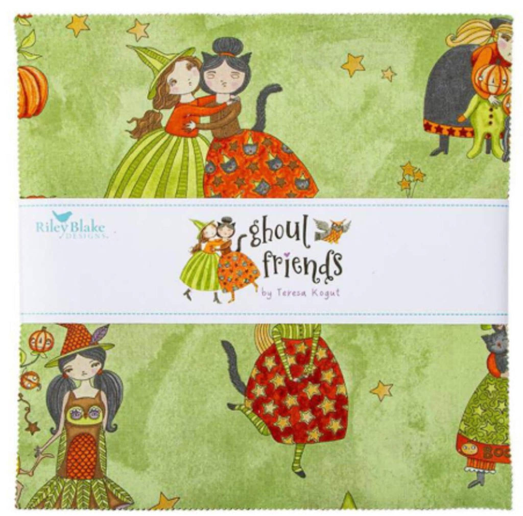 Ghoul Friends Layer Cake 10" squares from Riley Blake Designs - includes duplicates 42pcs