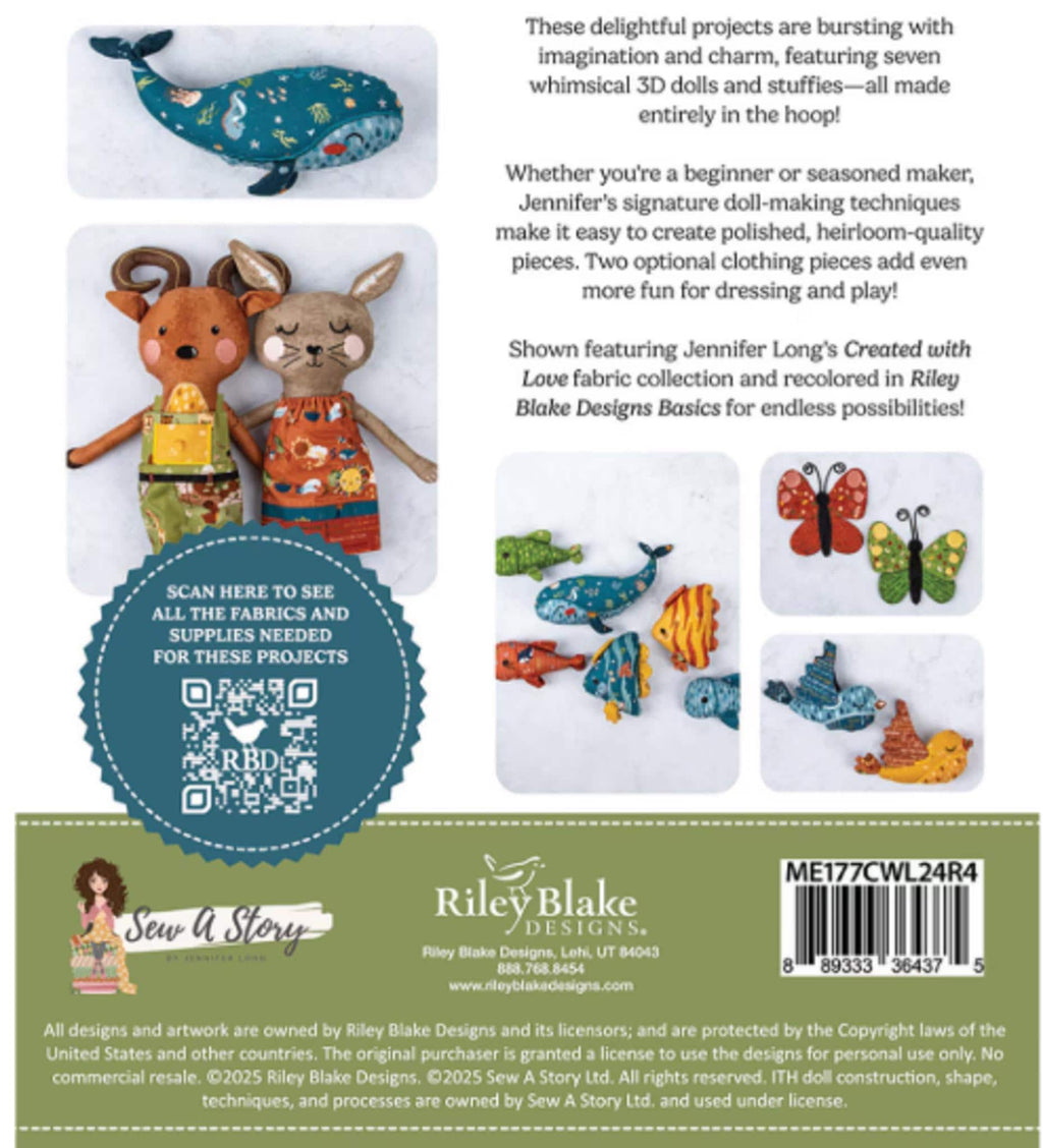 Created with Love Dolls - Machine Embroidery USB from Riley Blake