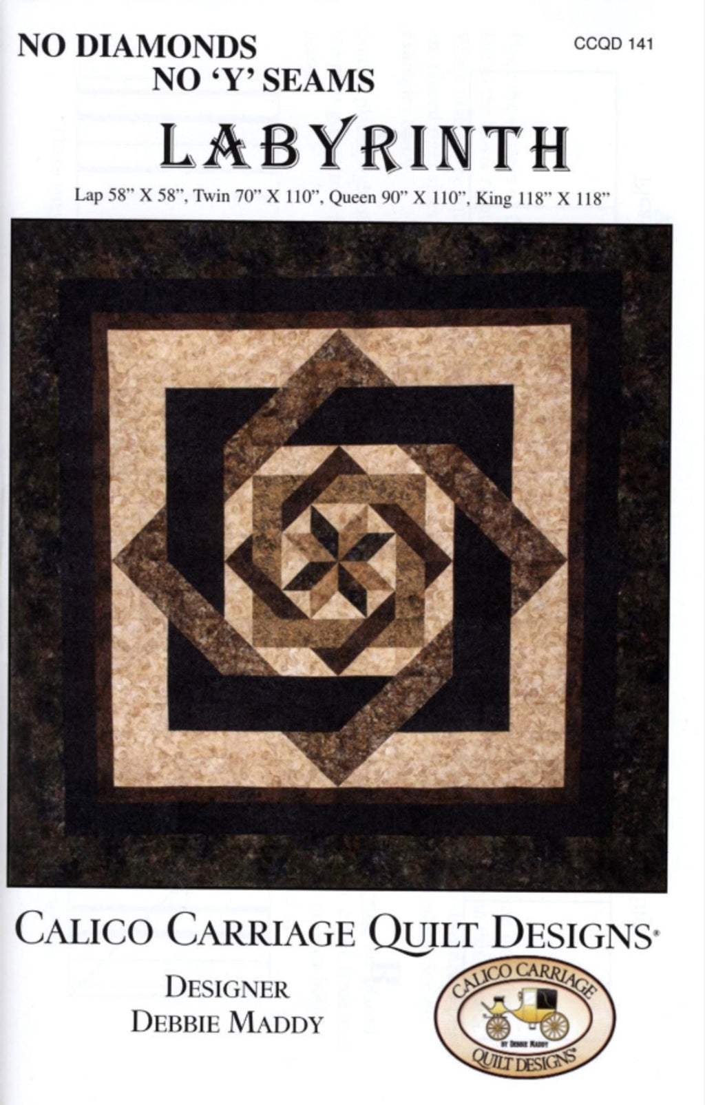 Labyrinth Quilt Pattern by Debbie Maddy - includes four sizes