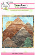 Sundown Quilt Pattern - Landscape quilt pattern by Cathey Laird 32" x 32"