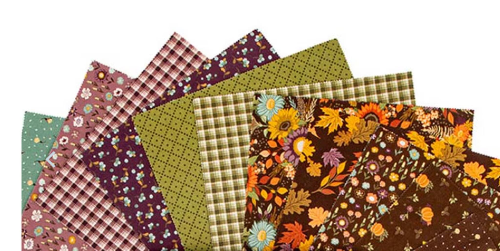 Awe of Autumn Quilting Fabric 10" squares from Riley Blake Designs 42 pieces