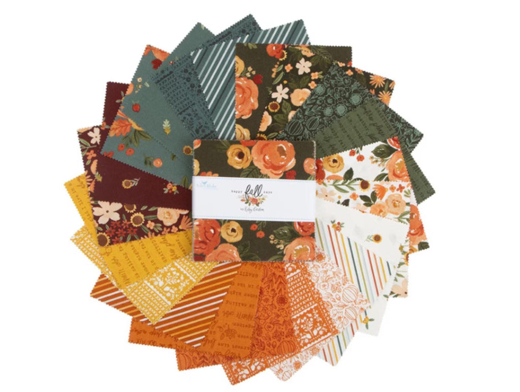 Happy Fall Days Layer Cake 10" squares from Riley Blake Designs - includes duplicates  42pcs