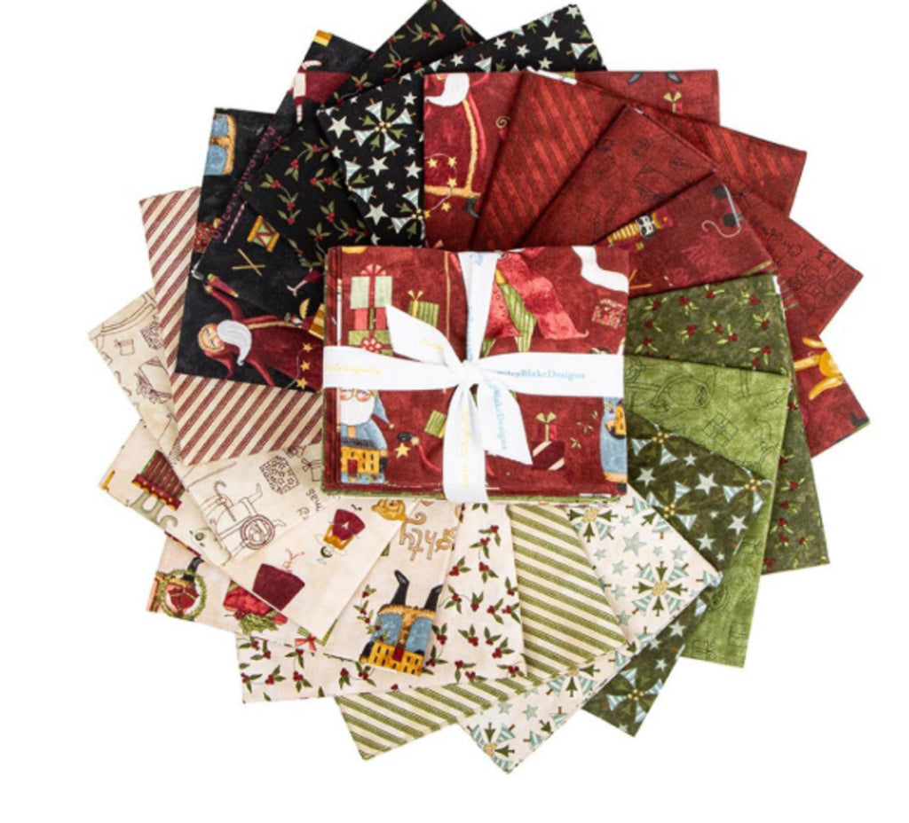 Naughty or Nice Fat Quarter Bundle: 18 Fabric Quarters from Riley Blake