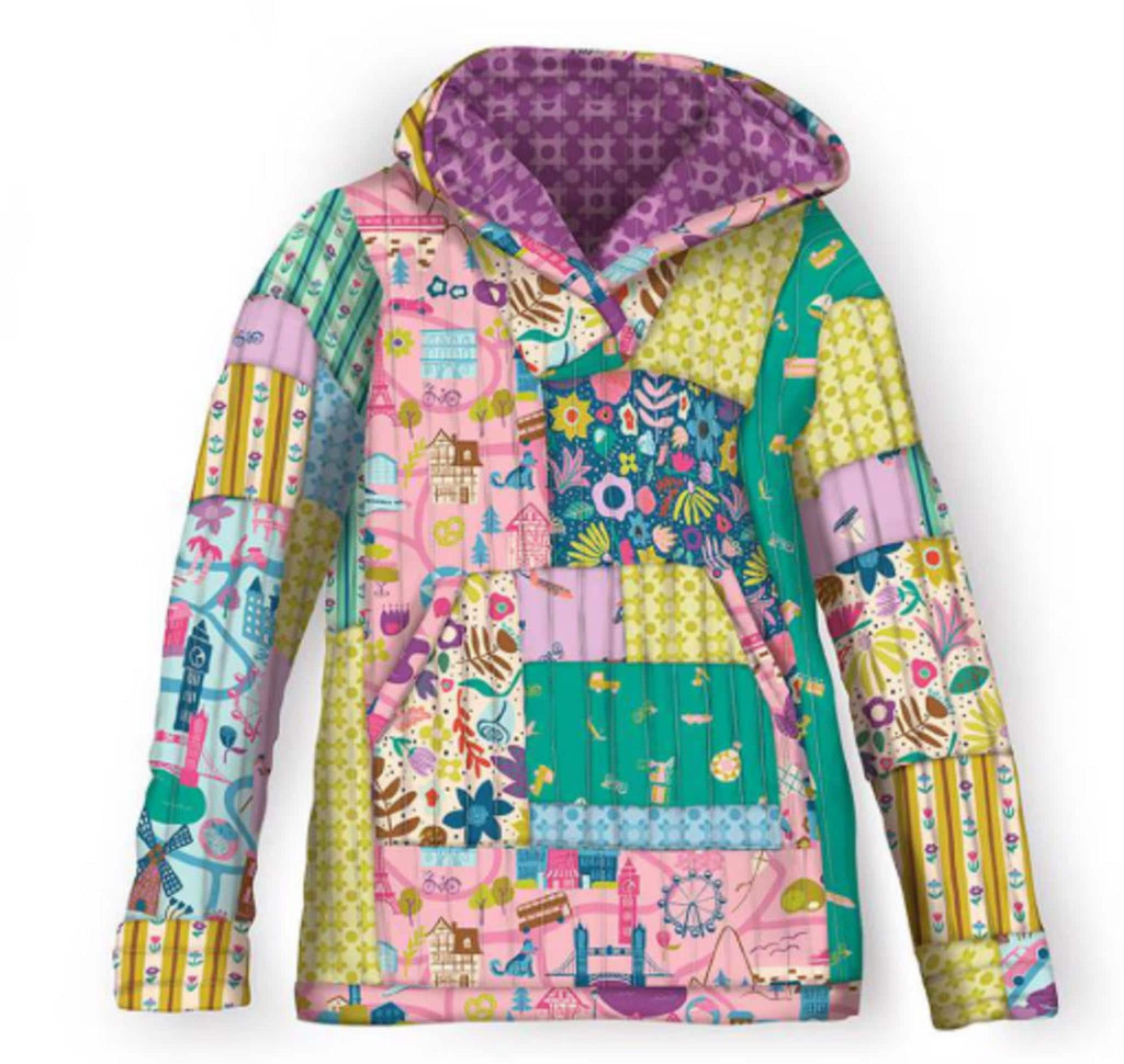 Casey Cometti Dancing Daisies Quilted Hoodie Pattern from Riley Blake Designs