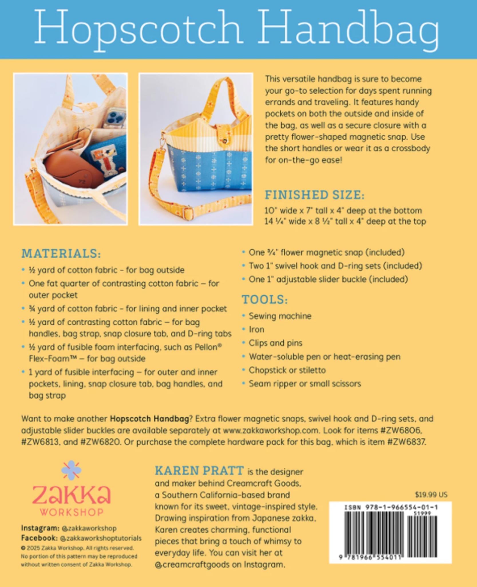 Hopscotch Handbag Kit from Zakka Workshop, designed by Karen Pratt