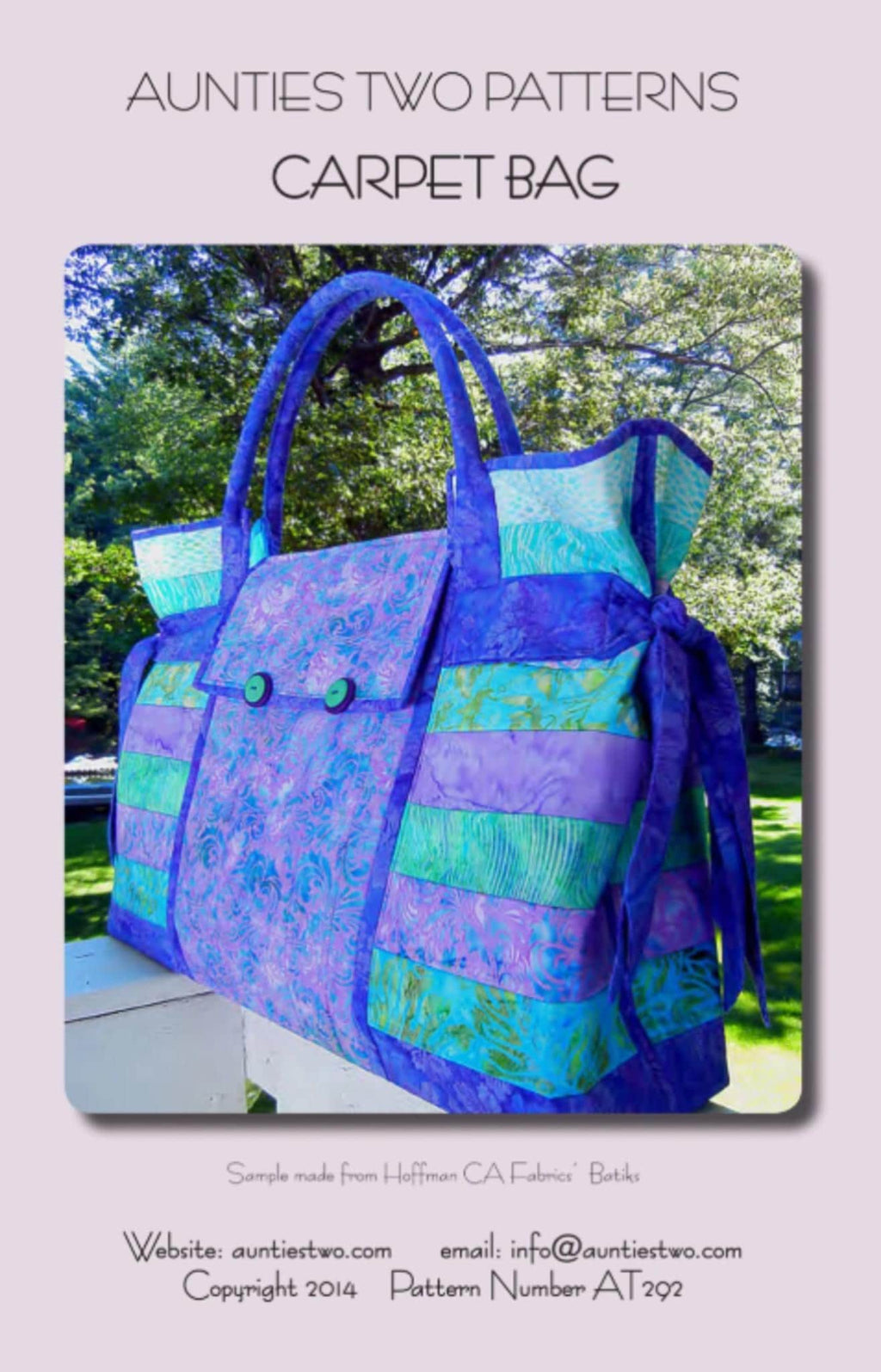 Carpet Bag Pattern by Aunties Two Patterns