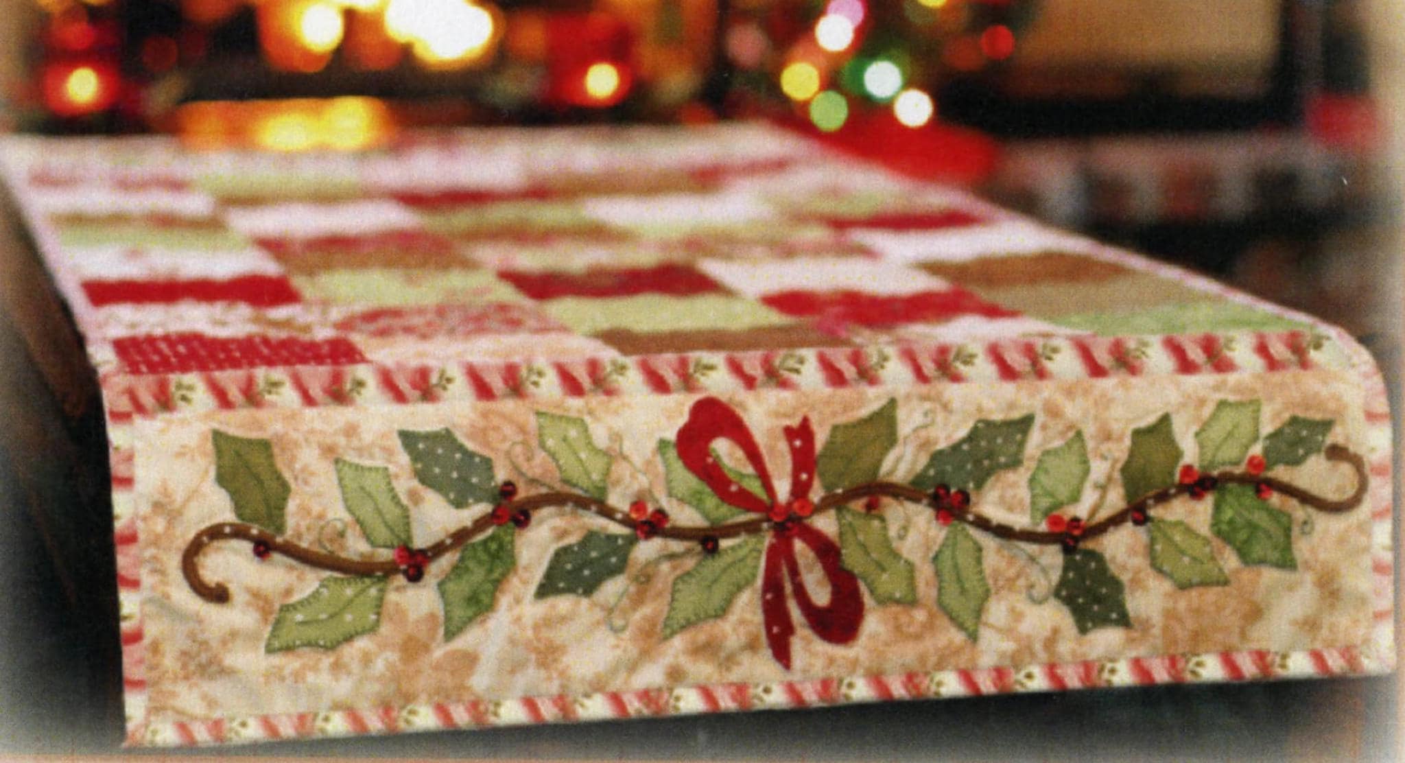 Holly & Berries Table Runner Pattern by Jennifer Bosworth
