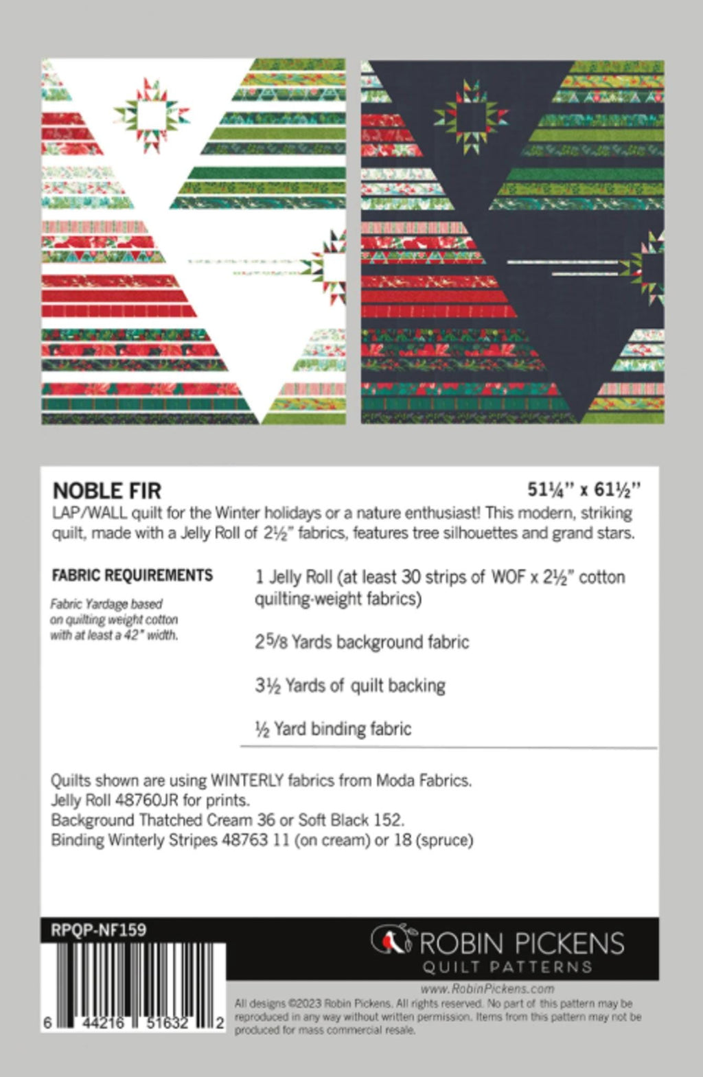 Noble Fir Quilt Pattern by Robin Pickens: Jelly Roll Friendly