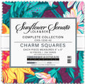 Sunflower Sonata 5 inch Charm Pack by Lola & Bek from Robert Kaufman Fabrics 42 Pcs