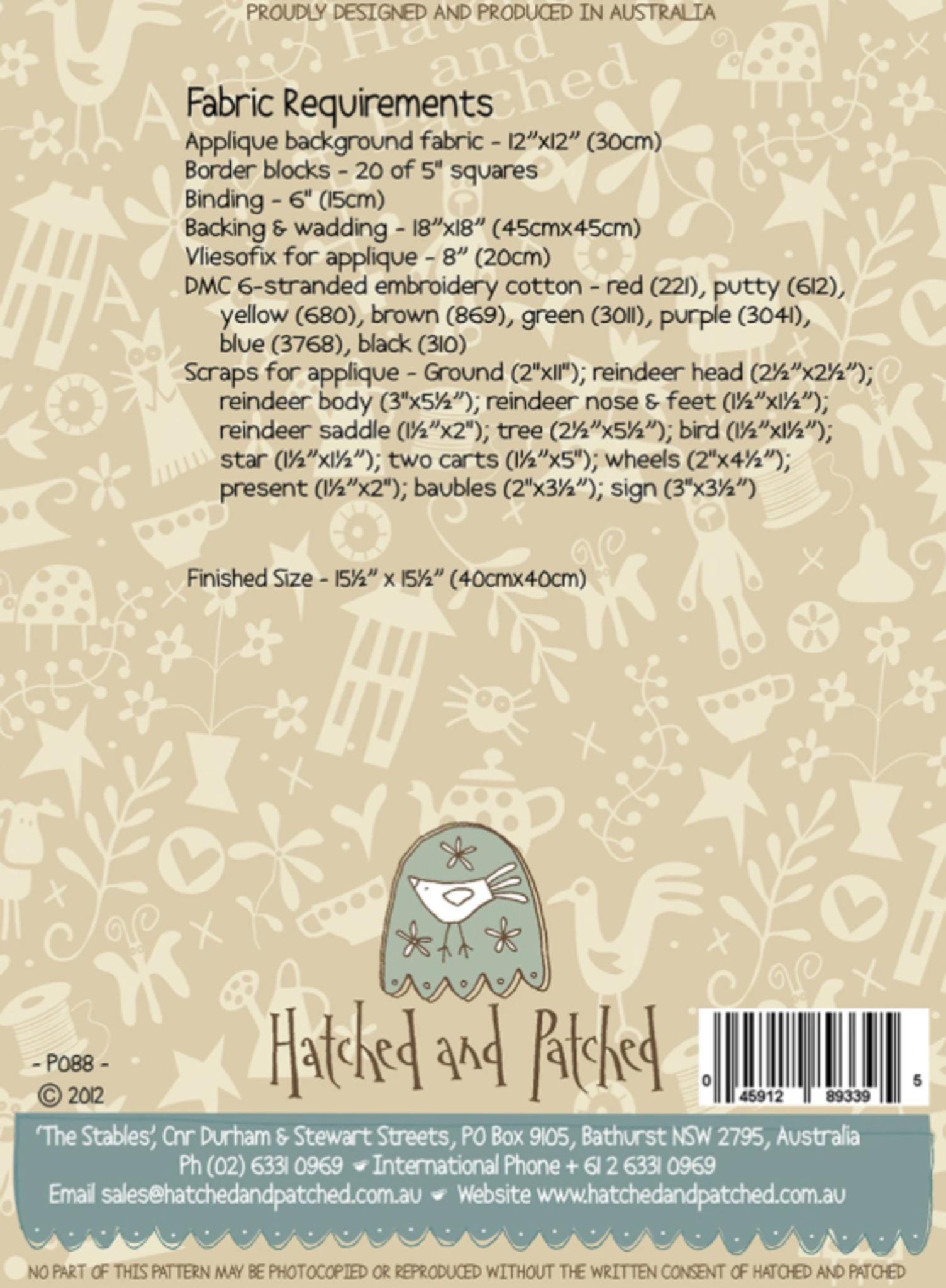 Countdown to Christmas by Anni Downs from Hatched and Patched