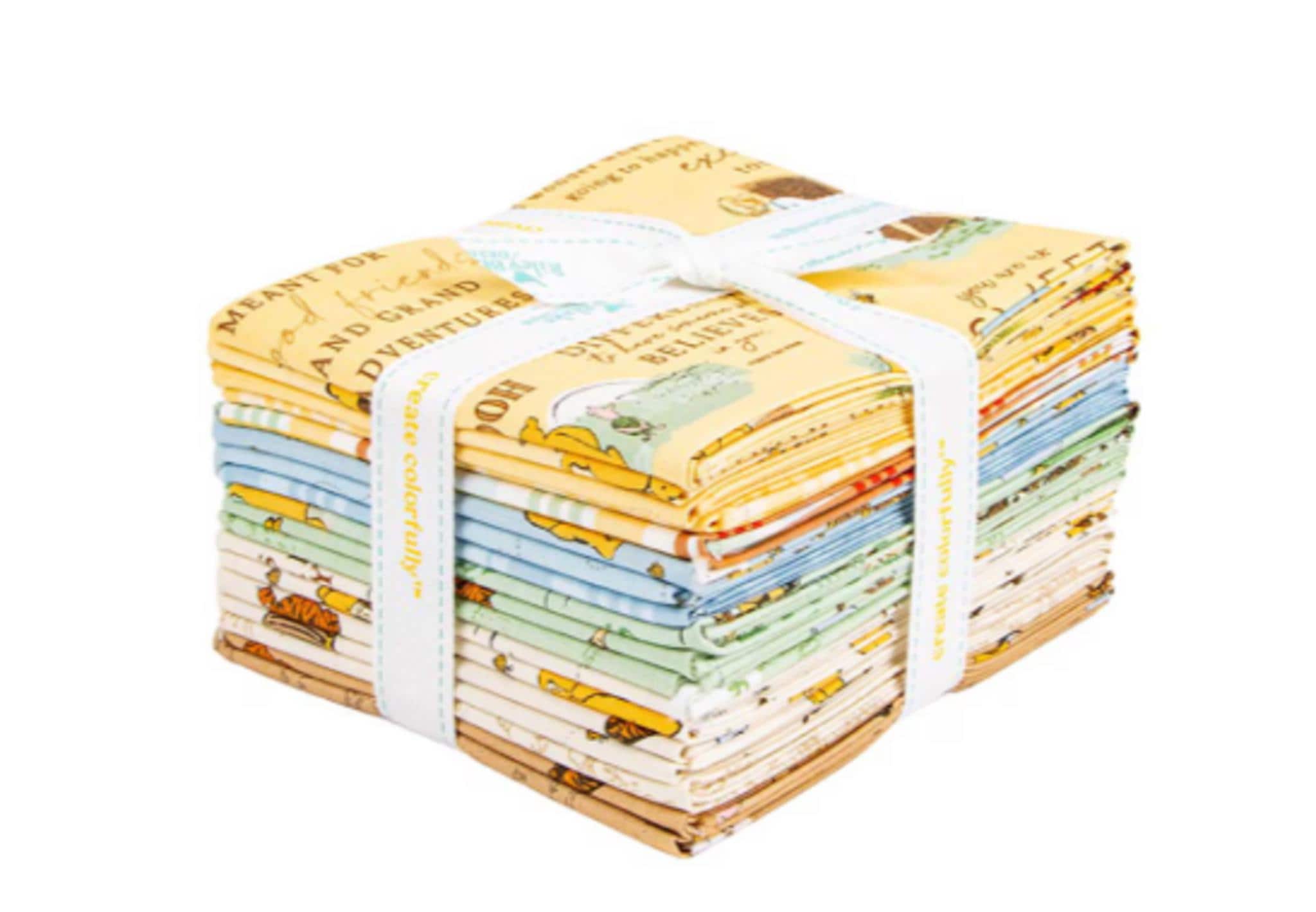 Winnie the Pooh Fat Quarter Bundle - Complete collection of 18 pieces