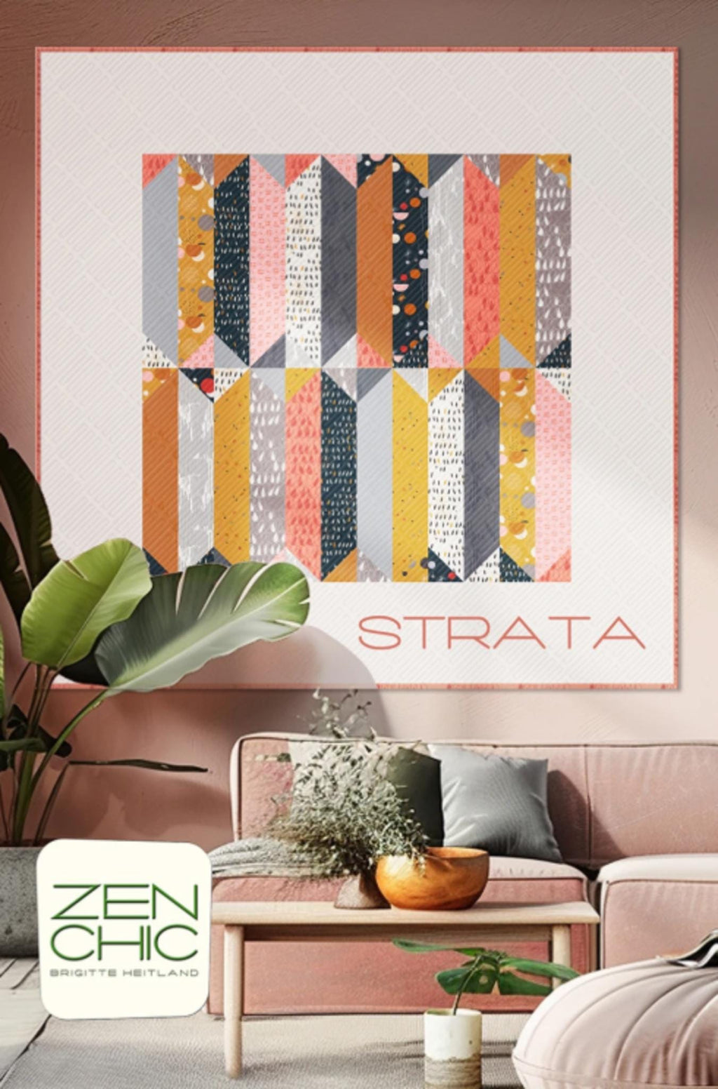 Strata Quilt Pattern by Brigitte Heitland - 63 x 63