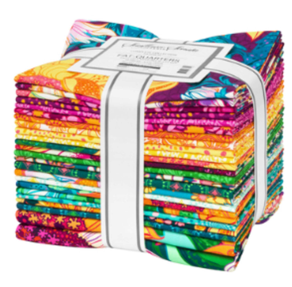 Sunflower Sonata Fat Quarter Bundle by Lola and Bek for Robert Kaufman: 24 Fabric Quarters
