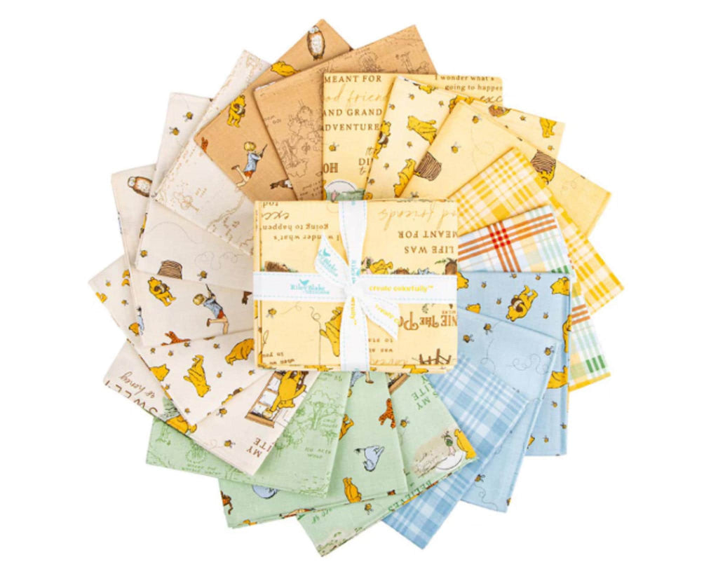 Winnie the Pooh Fat Quarter Bundle - Complete collection of 18 pieces