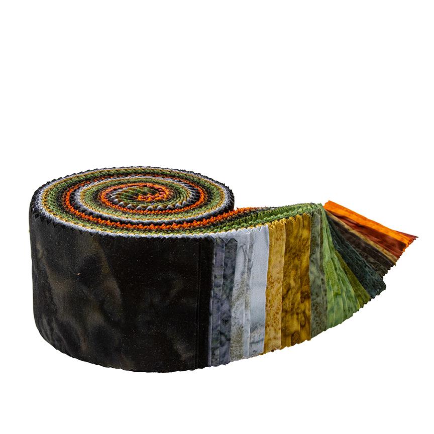 Batiks Hand-Dyes Woodland Elegance 2.5" Rolie Polie from Riley Blake