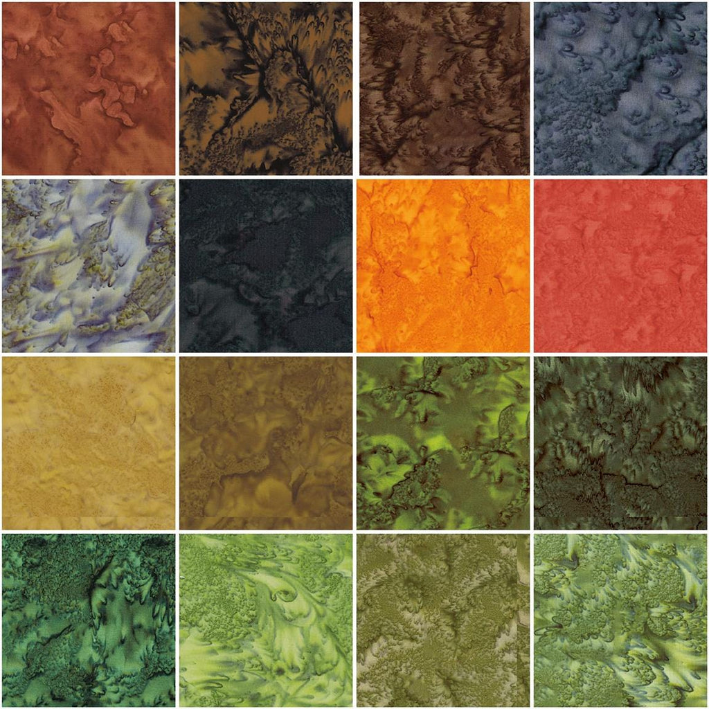 Batiks Hand-Dyes Woodland Elegance 2.5" Rolie Polie from Riley Blake