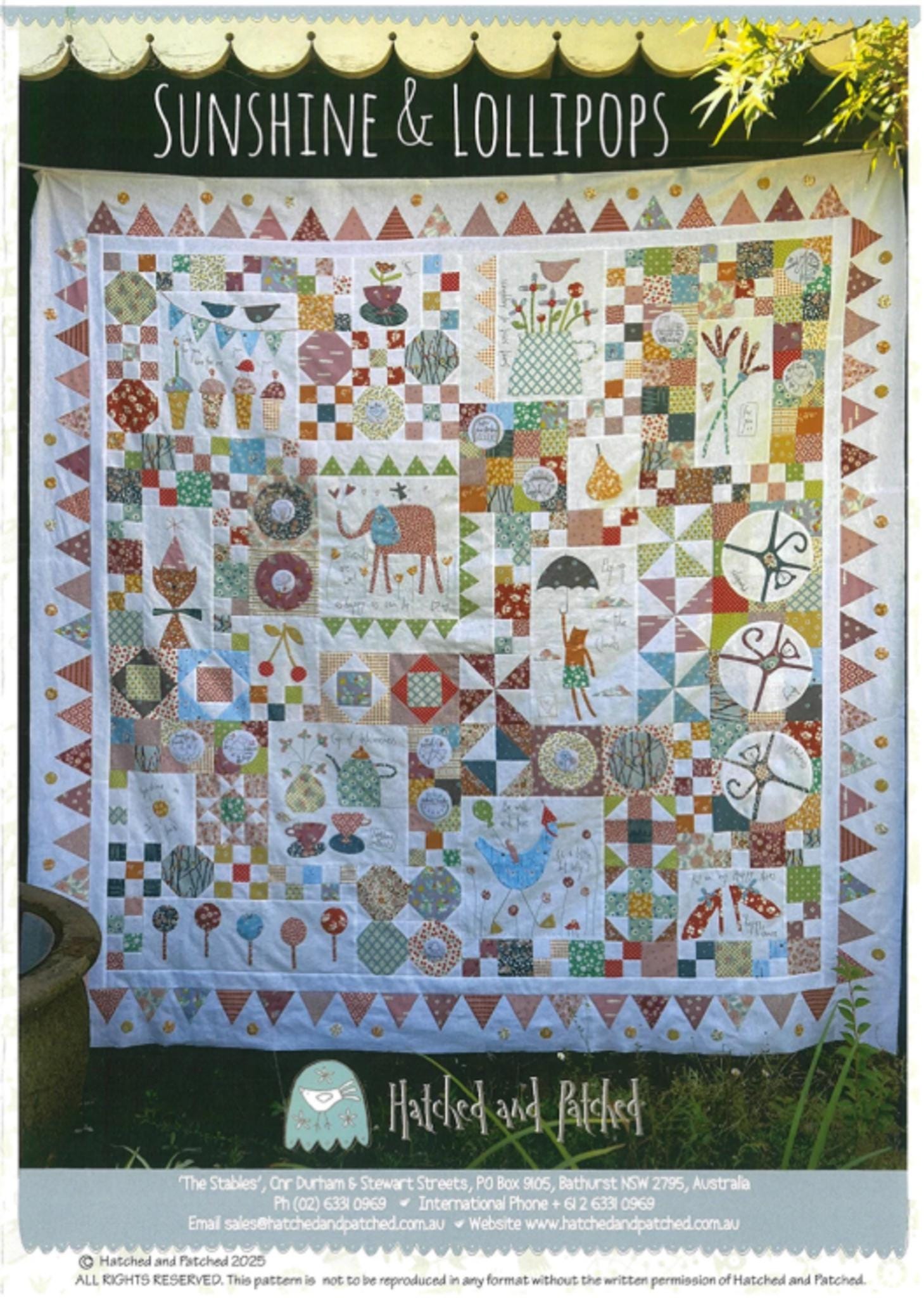 Sunshine & Lollipops Quilt Pattern by Anni Downs of Hatched and Patched