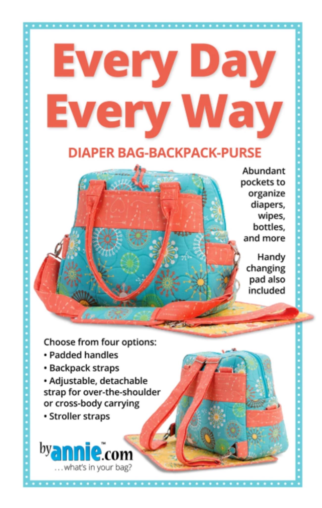 Every Day Every Way Diaper Bag Backpack Purse