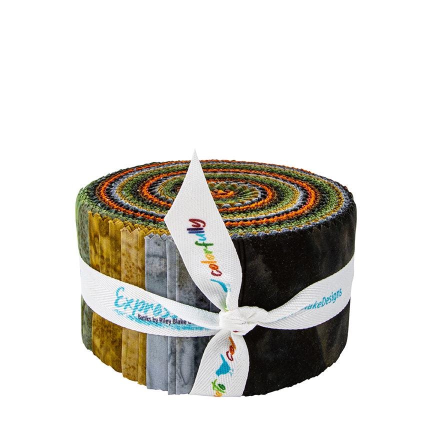 Batiks Hand-Dyes Woodland Elegance 2.5" Rolie Polie from Riley Blake