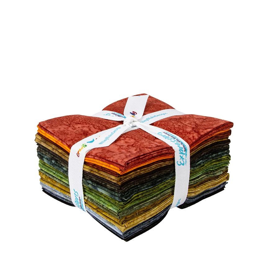Batiks Hand-Dyes Woodland Elegance 16-piece Fat Quarters from Riley Blake
