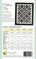 Hidden Star Quilt Pattern for 4 sizes, by Designer Diana Beaubien for Pleasant Valley Creations